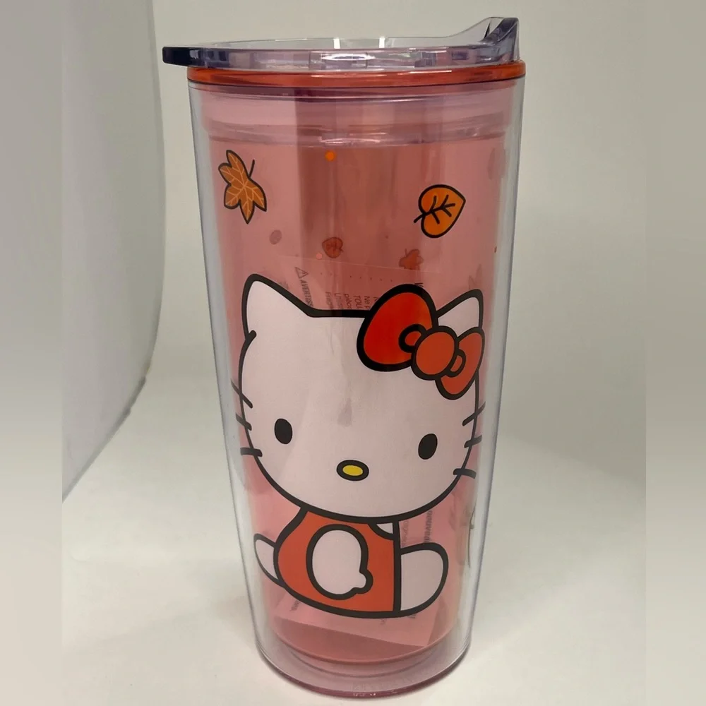 Hello Kitty Halloween & Fall Pumpkin Spice Travel Tumbler Cups Set of 2